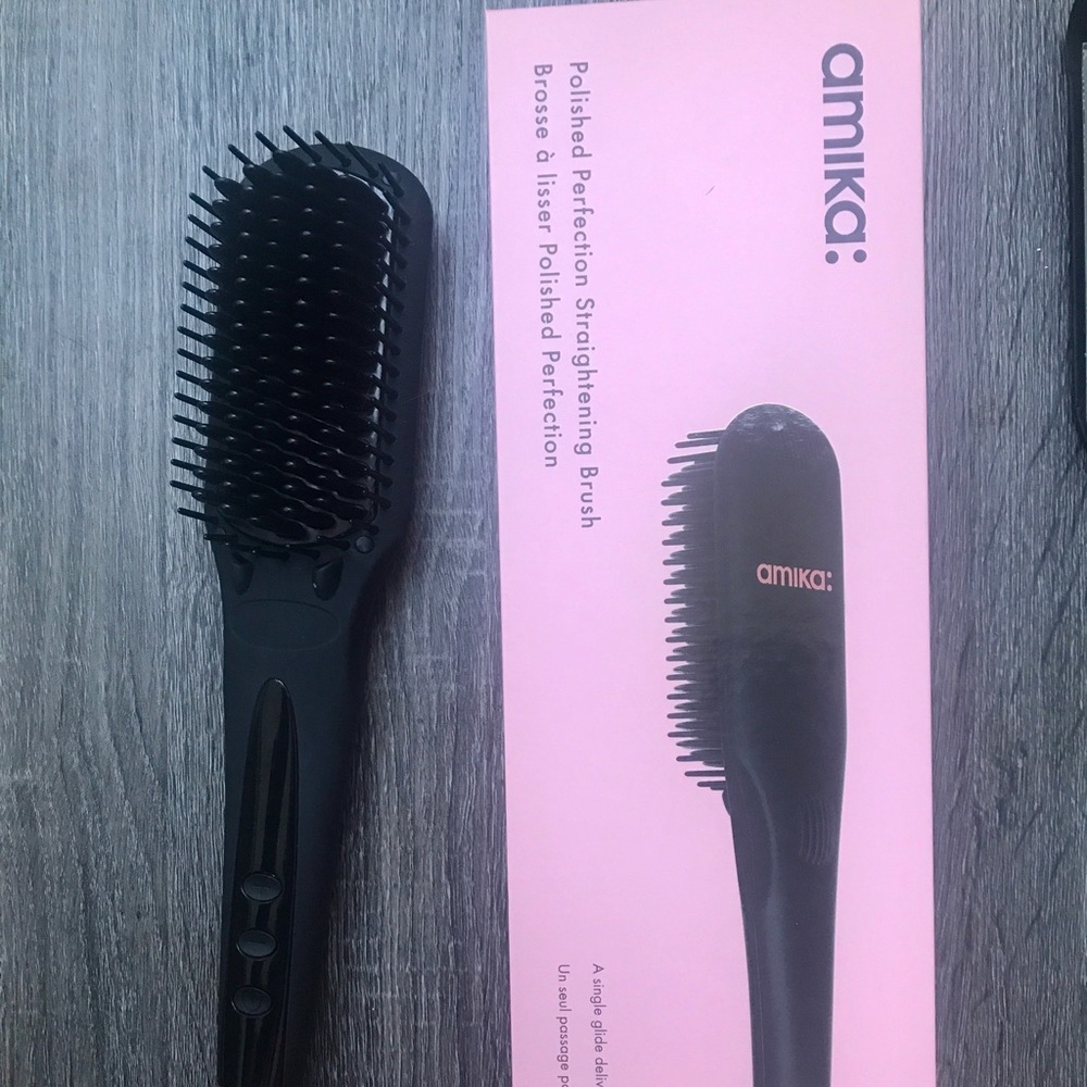 Amika polished perfection hair straightener brush